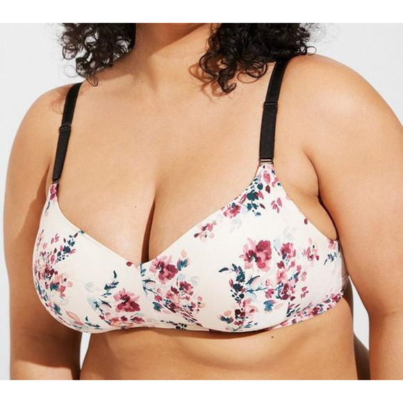 torrid Other - Torrid 360 Back Smoothing Wire Free Lightly Lined Everyday Bra Floral Pink 46G